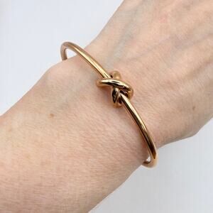 MVMT KNOT CUFF Minimalist Rose Gold Plated Over Stainless Steel Msrp 58